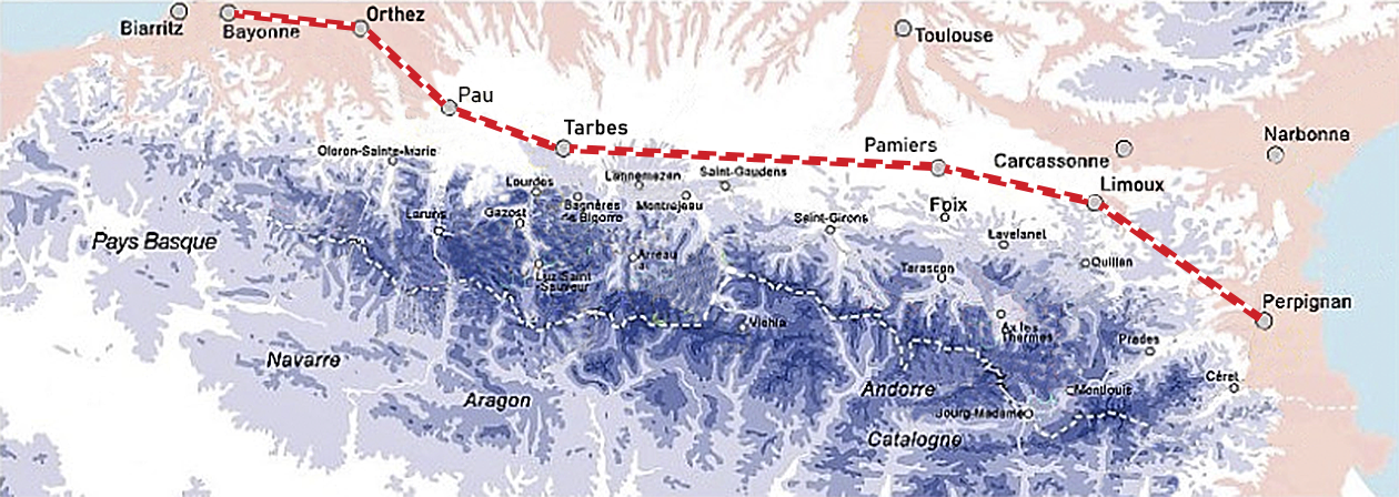 Mapa Pirineos